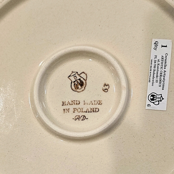 Polish Pottery Dinner Plate, Copernicus Pattern, NWT - Picture 5 of 6